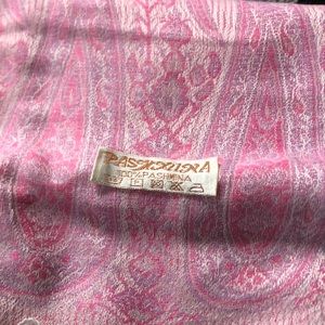 New White & Pink Pashmina